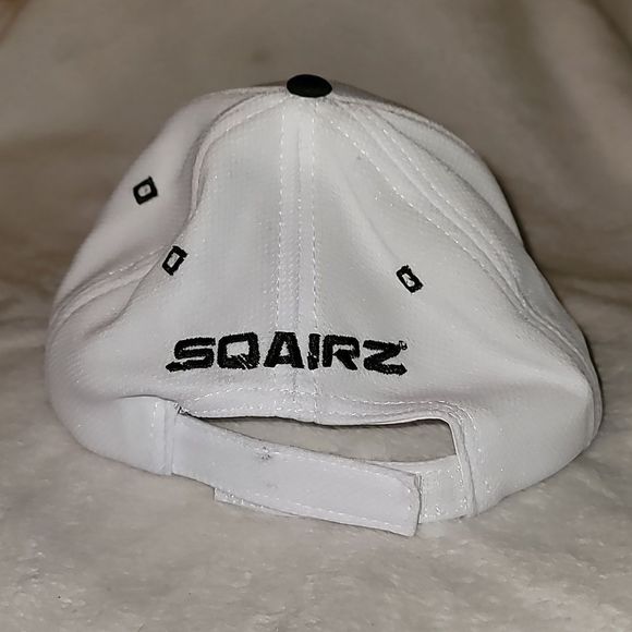 Squairz‎ Velcro Baseball Golf Hat Square Brim White & Black - Picture 3 of 5